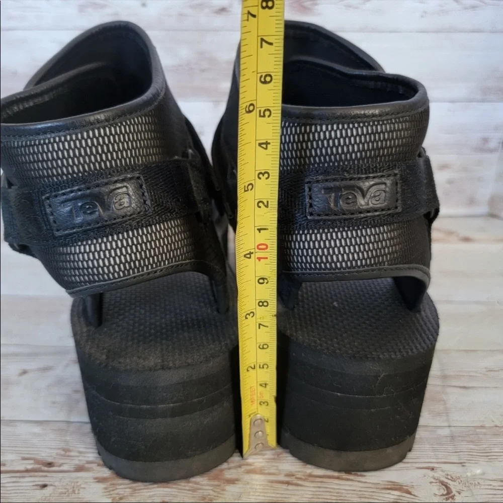 Teva Indio Jewel Black Platform Sandals - Picture 5 of 9